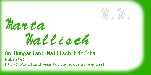 marta wallisch business card